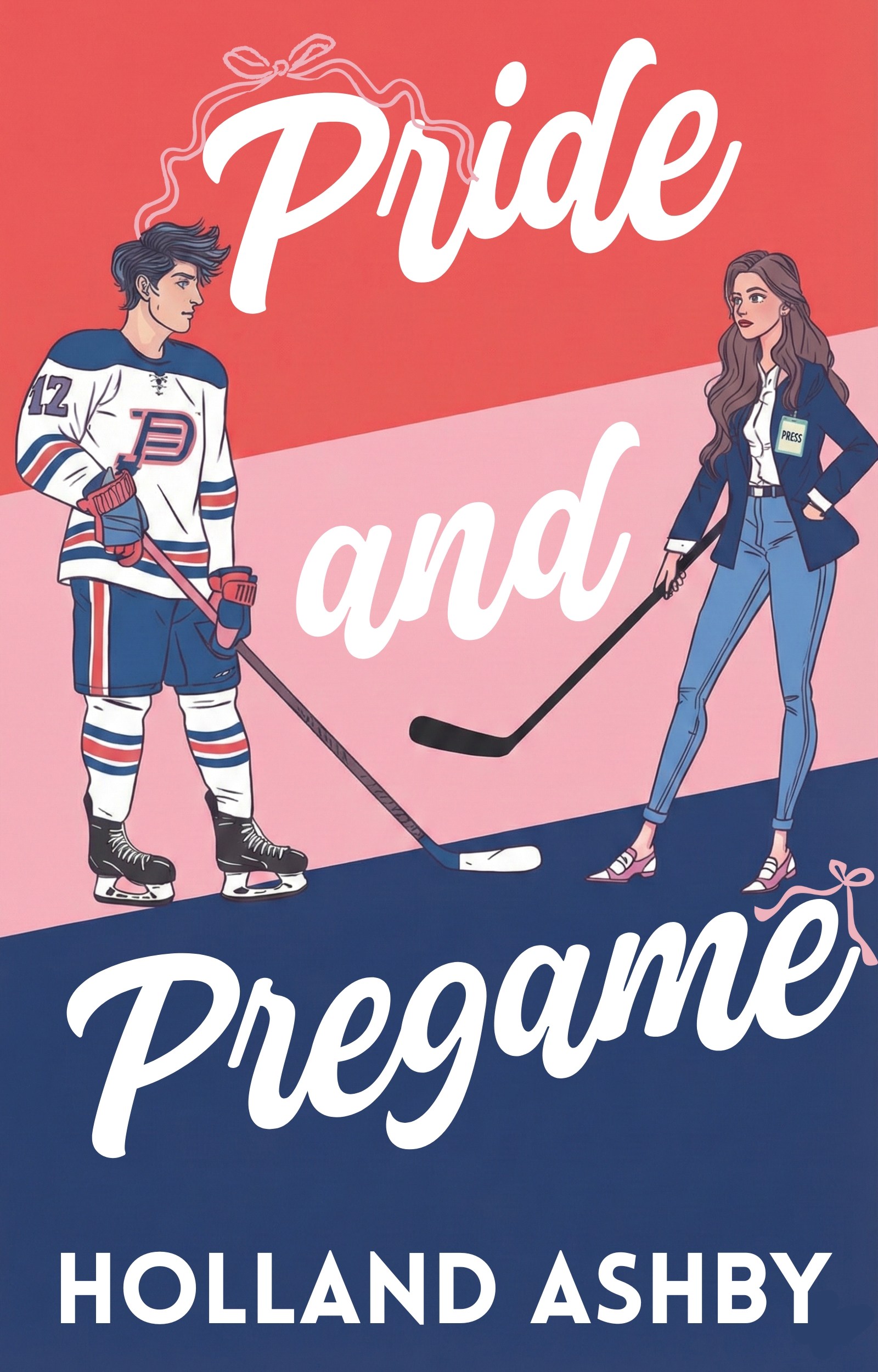Pride and Pregame by Holland Ashby — book cover featuring two hockey players