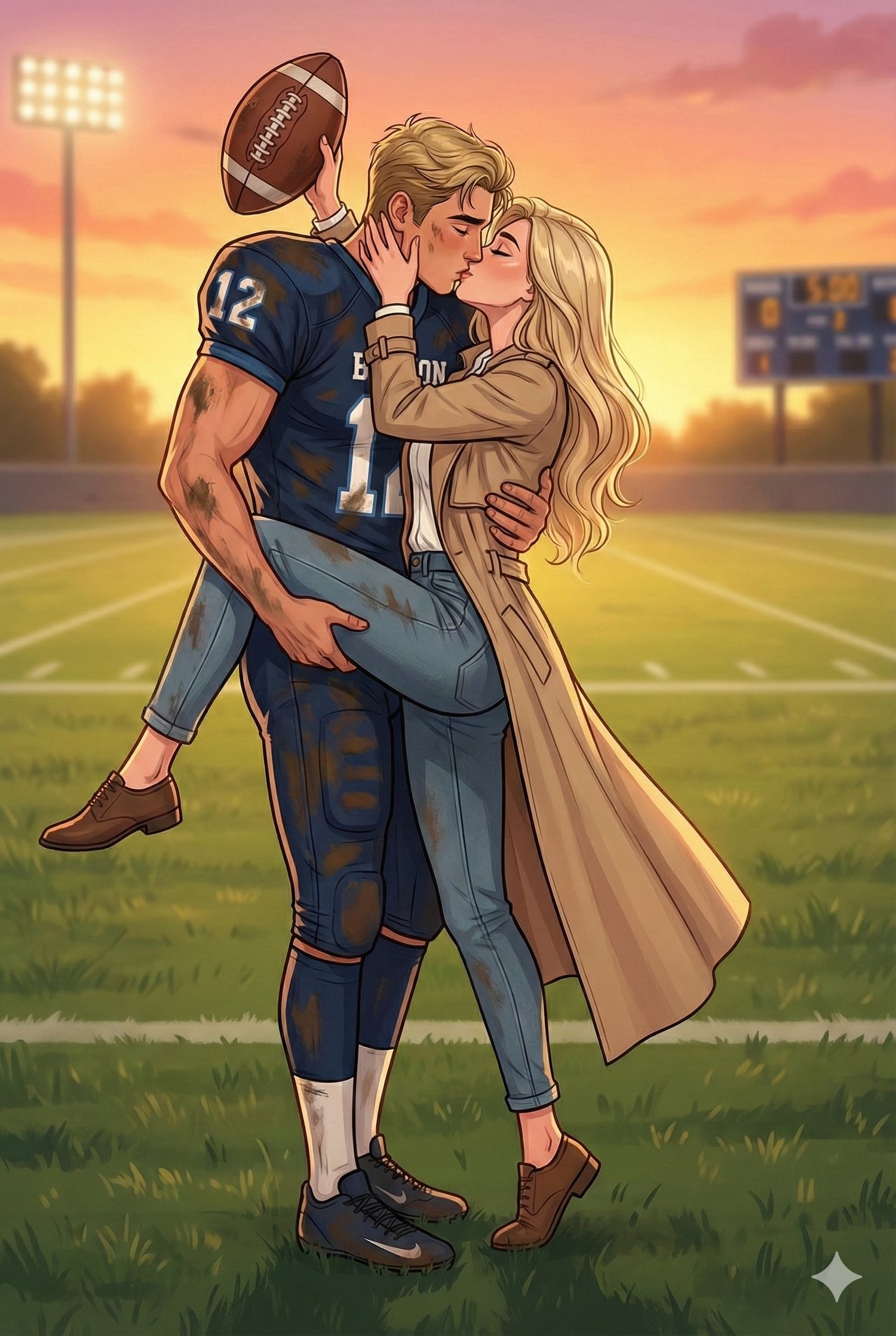 Emmy and Grant on the field