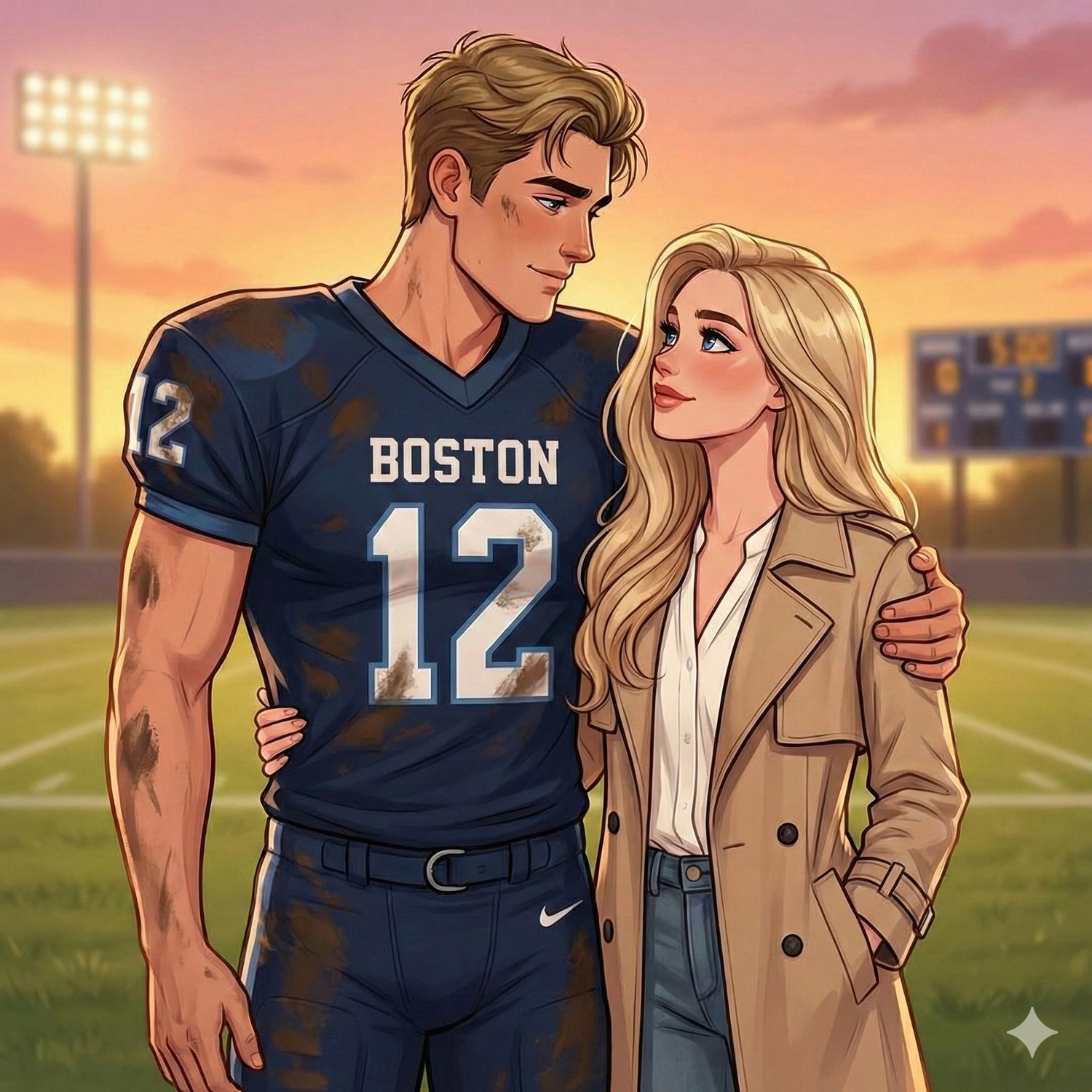Emmy and Grant, post-game